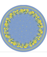 Nappe ronde Mimosa citron - enduit