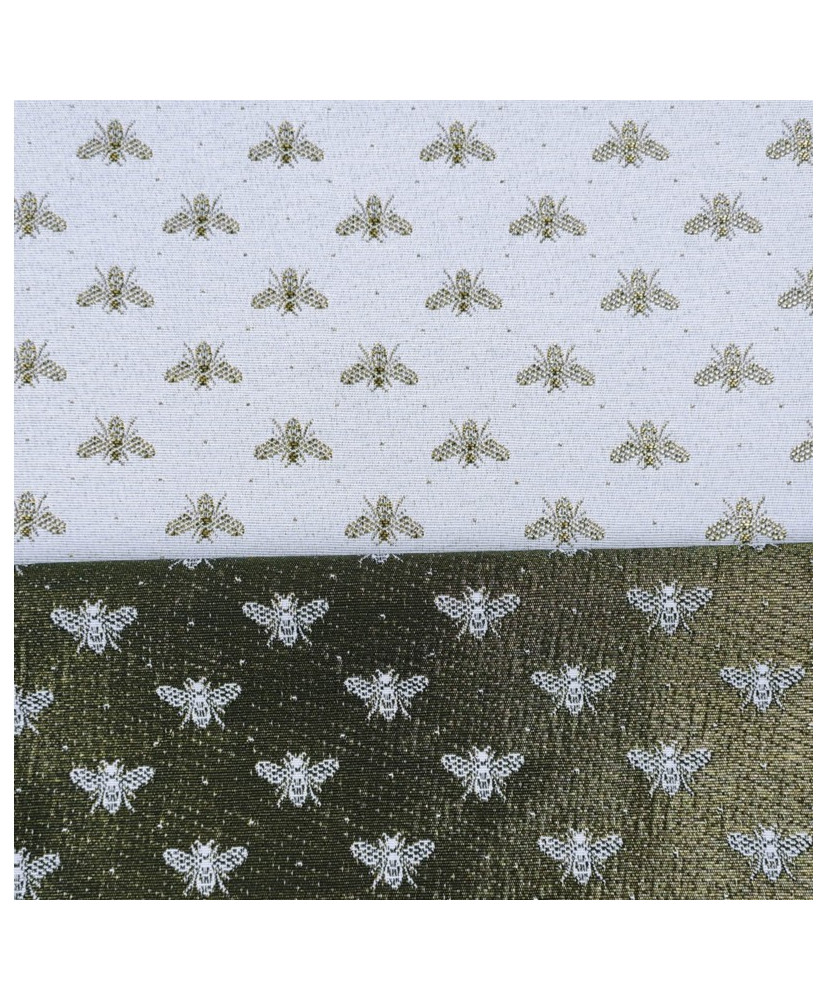 Jacquard Busy Blanc