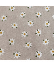 Tissu Aspect lin imprimé - little edelweiss