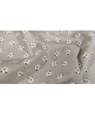 Tissu Aspect lin imprimé - little edelweiss