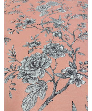 Toile Jacquard Chantante Corail