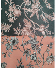 Toile Jacquard Chantante Corail