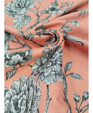 Toile Jacquard Chantante Corail